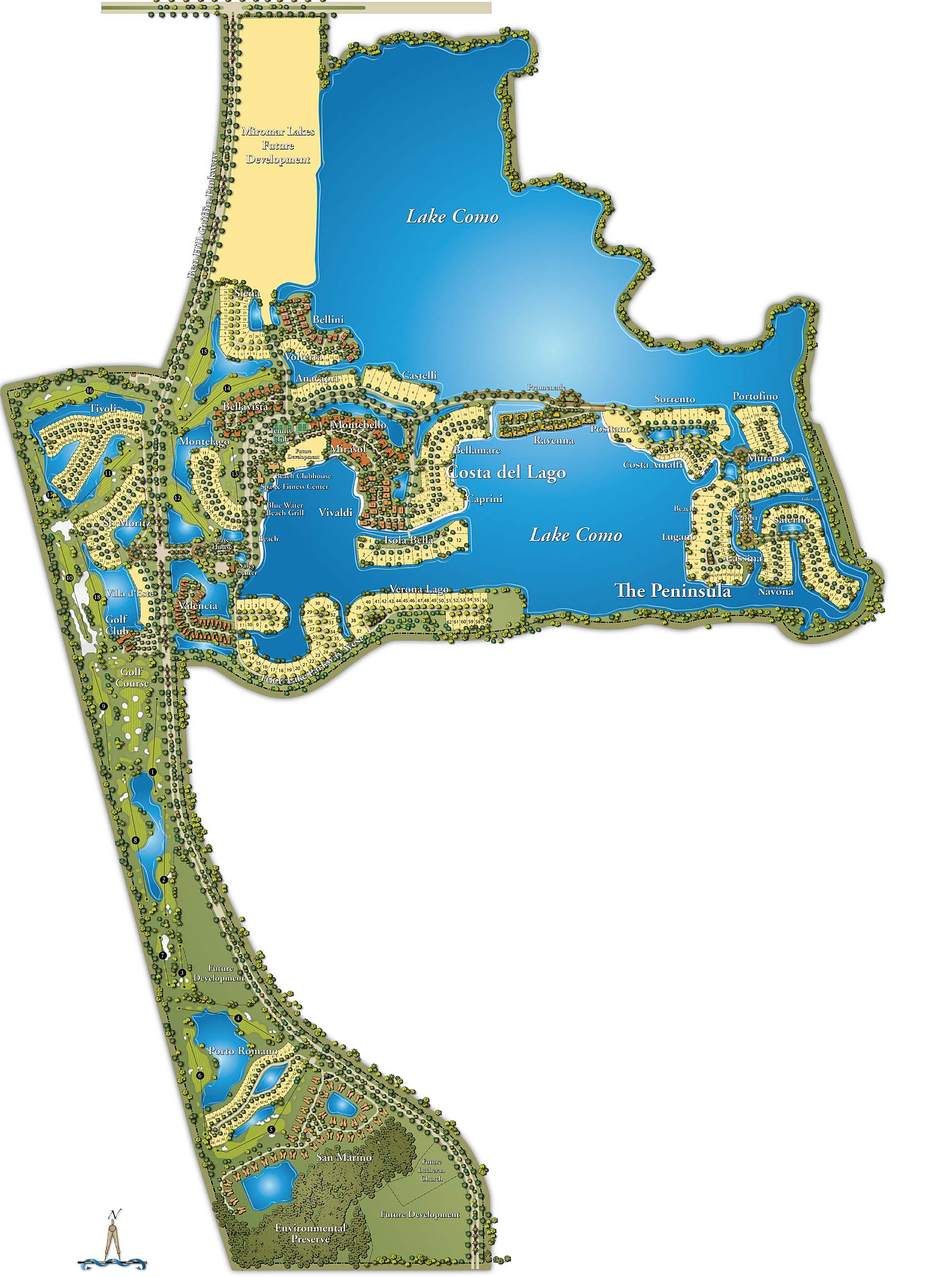 Miromar Lakes Beach And Golf Club Site Map